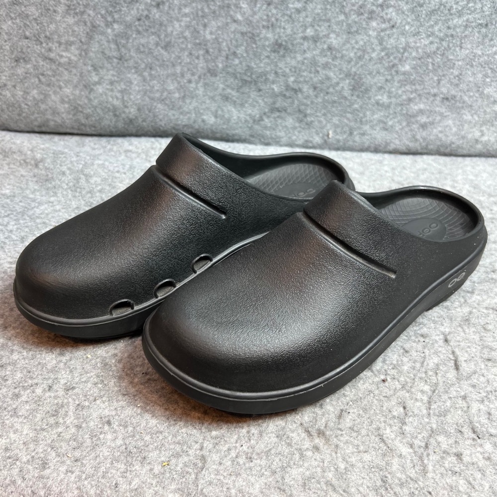Oofos OOCloog Black Recovery Clogs Comfort Slip On Shoes Womens Size 8